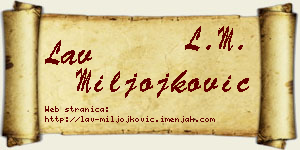 Lav Miljojković vizit kartica